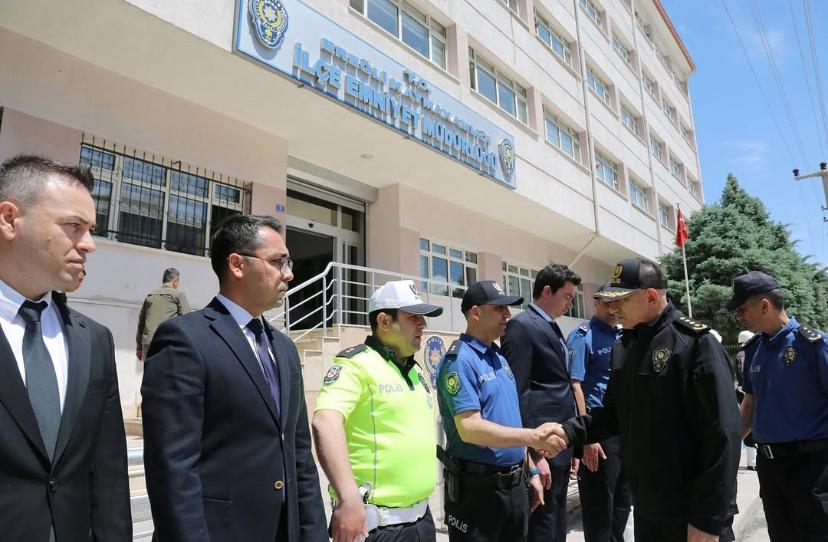 İl Emniyet Müdürümüz Sayın Maksut YÜKSEK, Ereğli İlçe Emniyet Müdürlüğümüzü Ziyaret Ederek Yürütülen Güvenlik Hizmetlerine Dair Bilgi Aldı